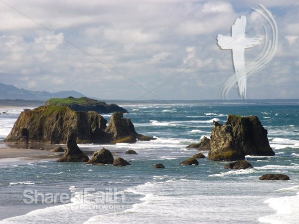 Peaceful Ocean and Cross