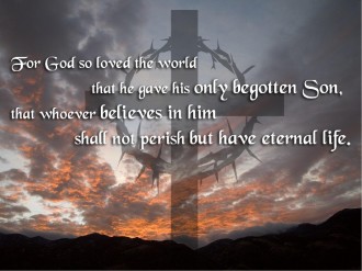 Biblical Verse and Cross with Thorn Crown