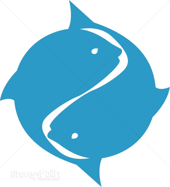 Blue Two Fish Symbol