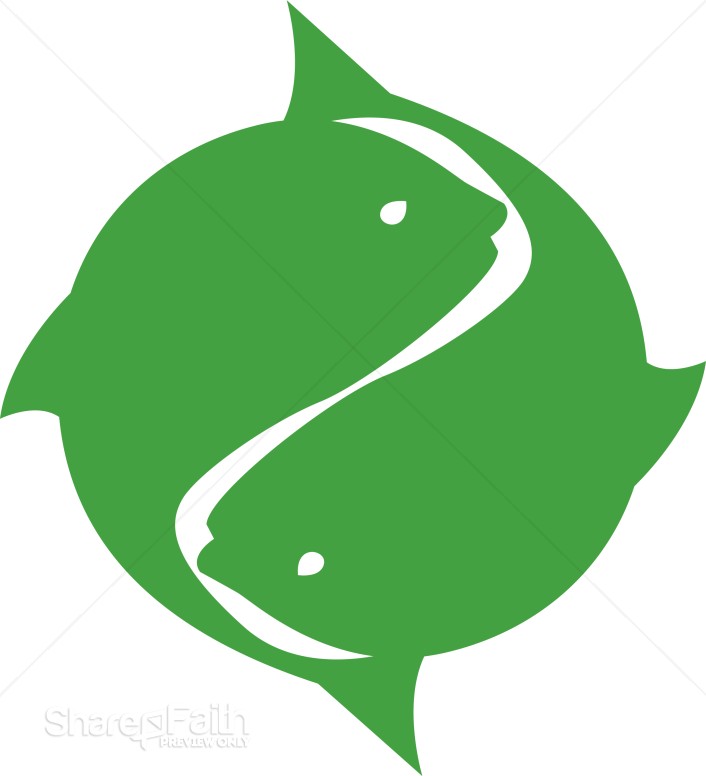 Green Two Fish Symbol