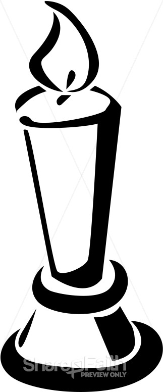 Wide Candle and Candlestick