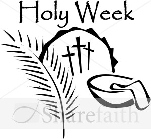 Holy Week Crosses with Palm Leaf and Wash Bowl