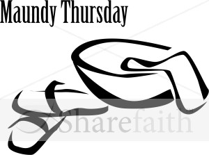 Simple Sandals and Bowl with Maundy Thursday