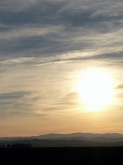 Setting Sun with Dusky Hills