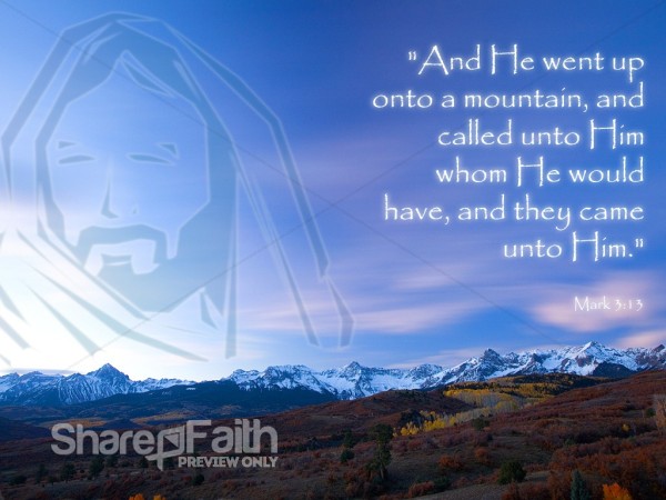 Jesus on the Mount Quote from Mark