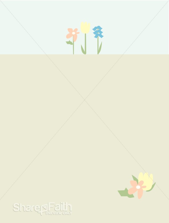Three Little Flowers in Muted Colors