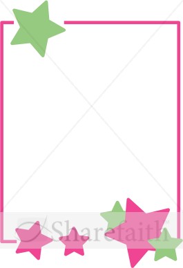 Bright Green and Pink Stars