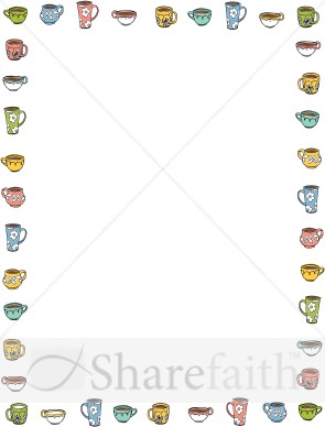 Tea and Coffee Cups in a Row