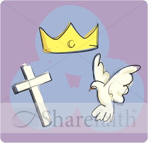 The Trinity as the Crown, Cross, and Dove