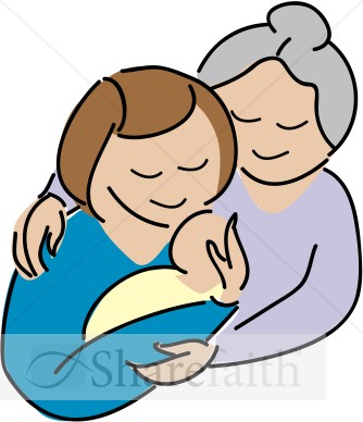 Three Generations of Women Clipart