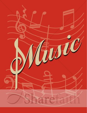 Music Flyer Red Background