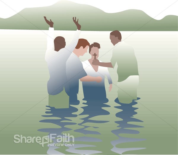 Simple Baptism Scene green river