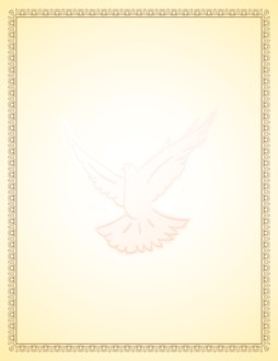 Communion Certificate Border with Dove