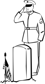 Soldier Saluting the Fallen