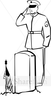 Soldier Saluting the Fallen