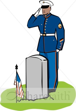 Dress Soldier Salutes the Fallen    Color