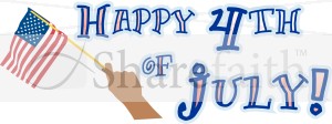4th of July Flag Waving Hand