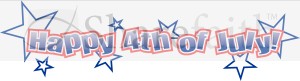 Starry 4th of July Wordart