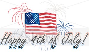 Stars and Stripes Happy 4th of July Wordart