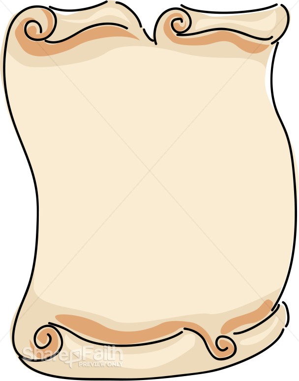 Cartoon Rolled Edge Scroll