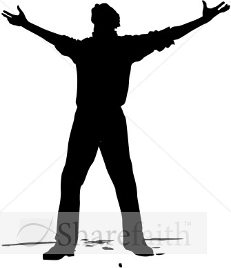 Man with Arms Open to Heaven