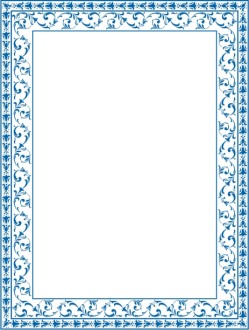 Blue Victorian Swirls
