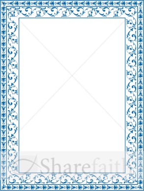 Blue Victorian Swirls