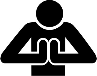 Praying Person Front View Symbol