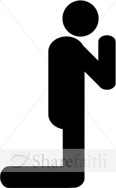 Kneeling Man in Prayer Symbol