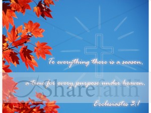 Red Orange Leaves with Ecclesiastes 3 Verse