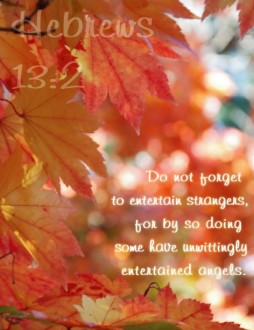 Red Maple Leaves with Hebrews Verse