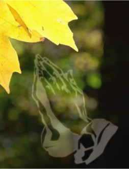 Bright Yellow Leaves with Praying Hands