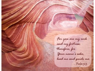 Curling Sandstone with Psalm Verse