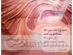Curling Sandstone with Psalm Verse
