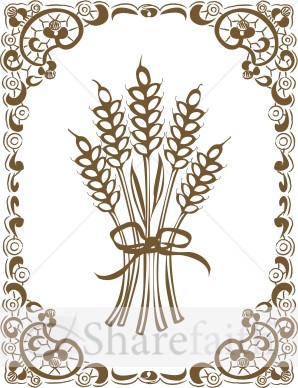 Rustic Lacey Border with Wheat