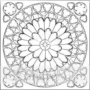 Black and White Rose Window