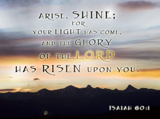 Landscape with Sunrise and Isaiah Verse