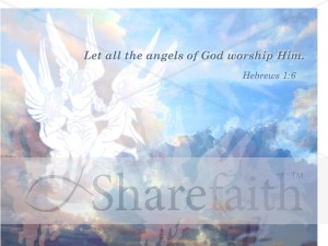White Angels with Hebrews Verse