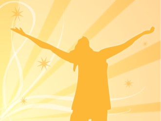 Praising%20Woman%20in%20Orange%20Silhouette