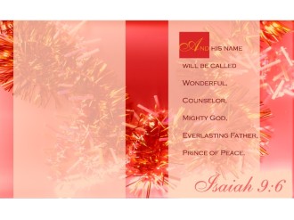 Christmas Tinsel with Isaiah Verse