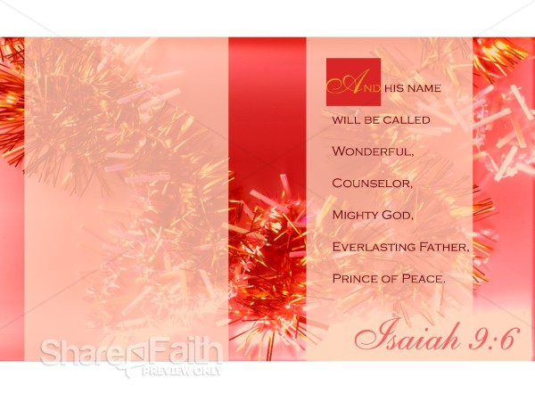 Christmas Tinsel with Isaiah Verse