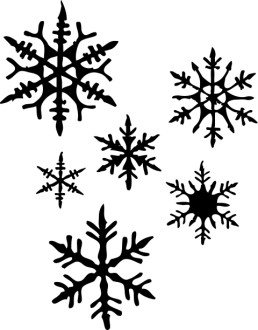 Black Snowflakes Silhouette