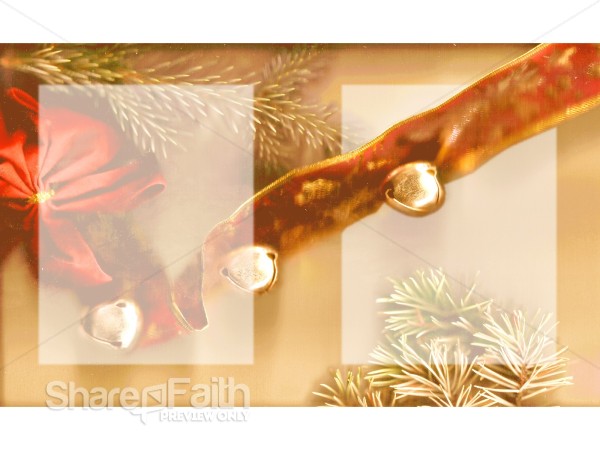 Christmas Bells and Bows with Text Boxes