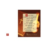 Bible, Candle and Romans Scripture