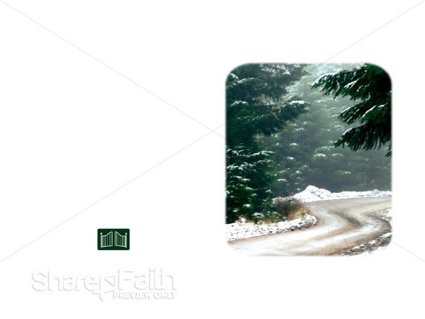 Snowy and Windy Mountain Road