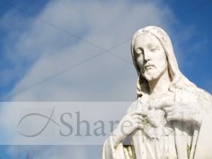 Blue Sky, Clouds and Statue