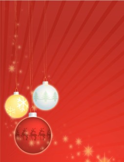 Ornaments with Gold Floating Stars