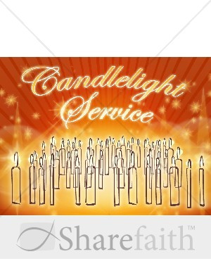 Candlelight Service in Orange and Gold