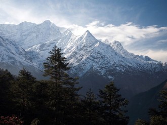 Sunshine over Snowy Mountains