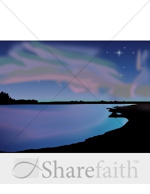 Northern Lights with Colorful Clouds
